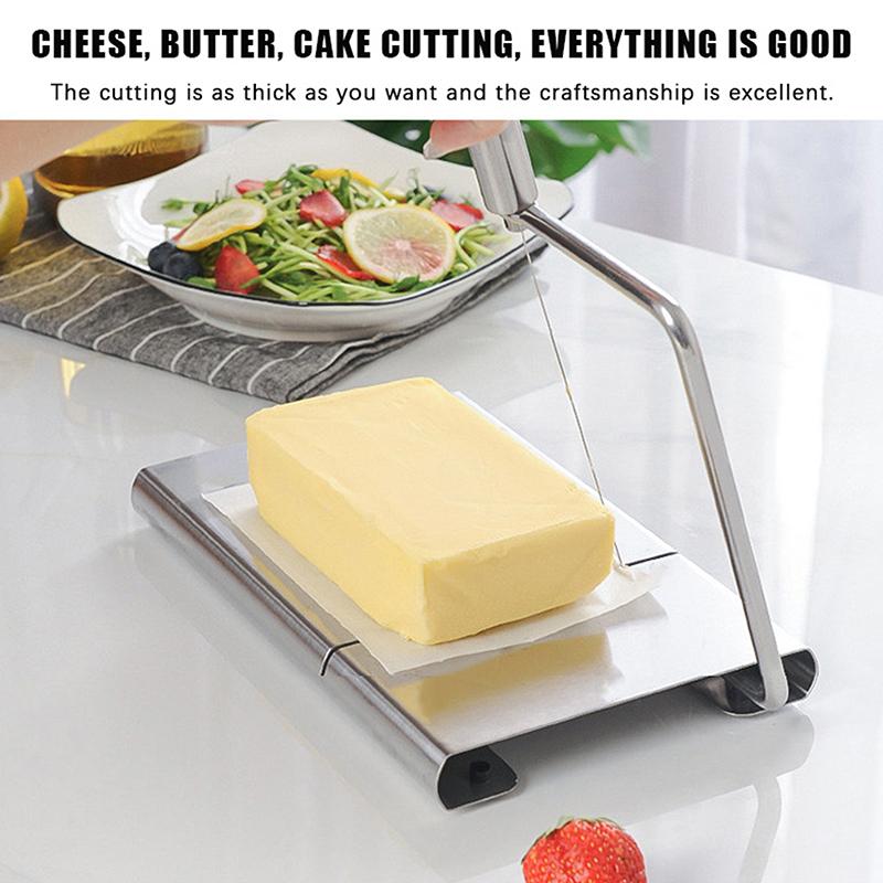 Stainless Steel Cheese Slicer Adjustable with Clear Measurement Scale Rustproof Cutter for Home Kitchen Cooking Use