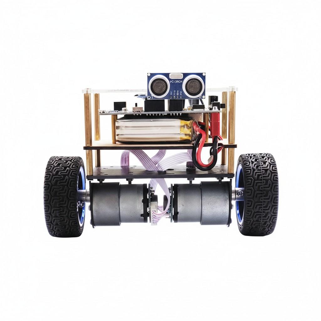 

STM32 Smart Balance Car Two-Wheel Microcontroller Self-Balancing Car Balance Car Kit 10*10*2 білий