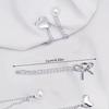 Fashion Accessory 3-in-1 Clothing Clip Heart-Shaped Adjustable Butterfly Hem Clip With Chain No-Sew Cuff Keeper Skirts