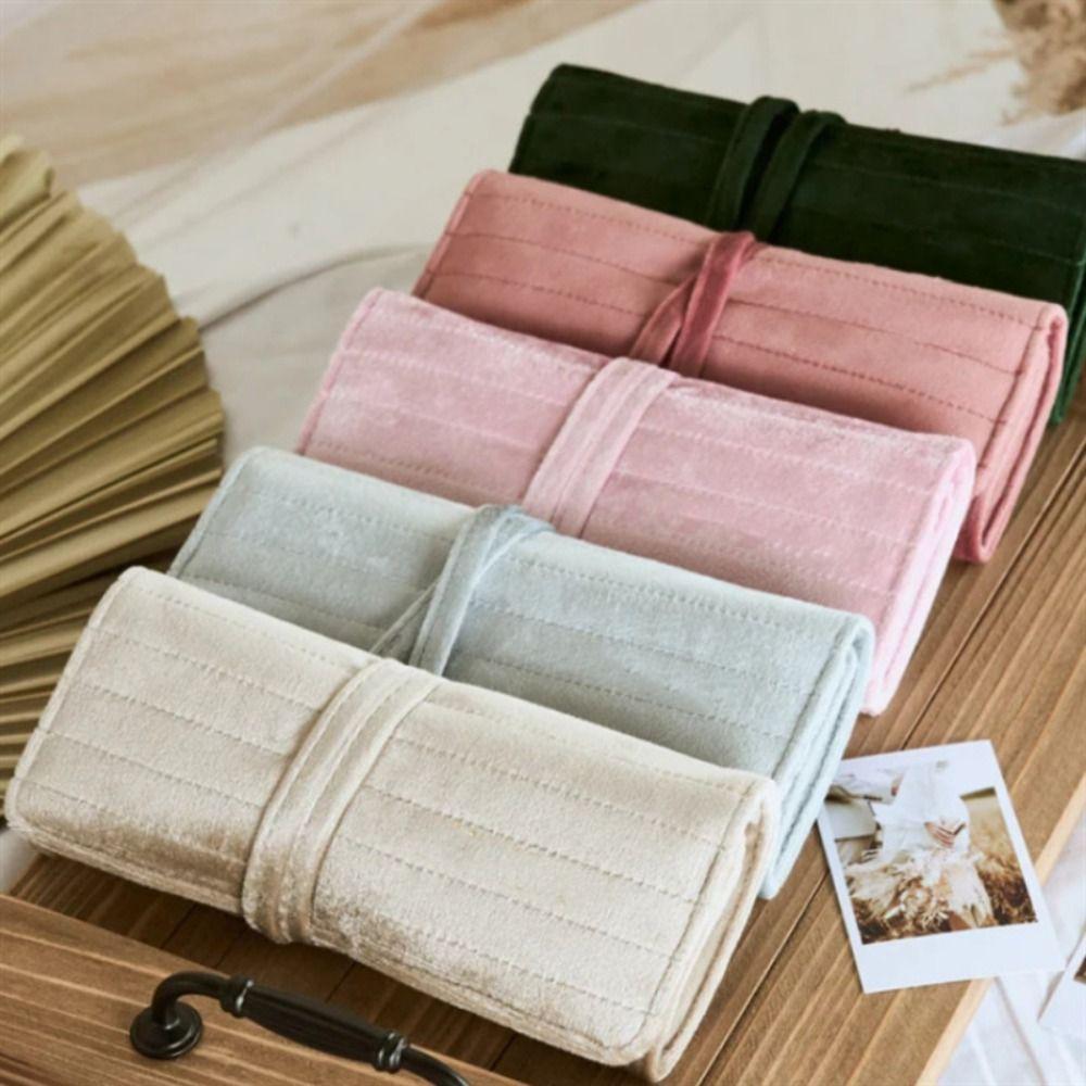 Earrings Jewelry Storage Bag Lace Up Velvet Jewelry Holder Velvet Jewelry Packing Bag  Vacation