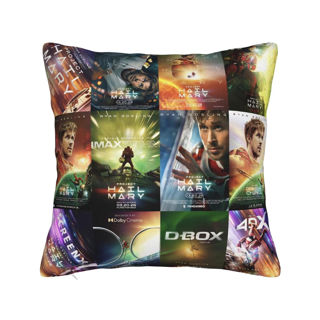 Project Hail Mary Square Pillow Cases Ryland Grace Rockys Cushion Cover Custom Polyester Decorative Pillowcover for Car 40*40cm