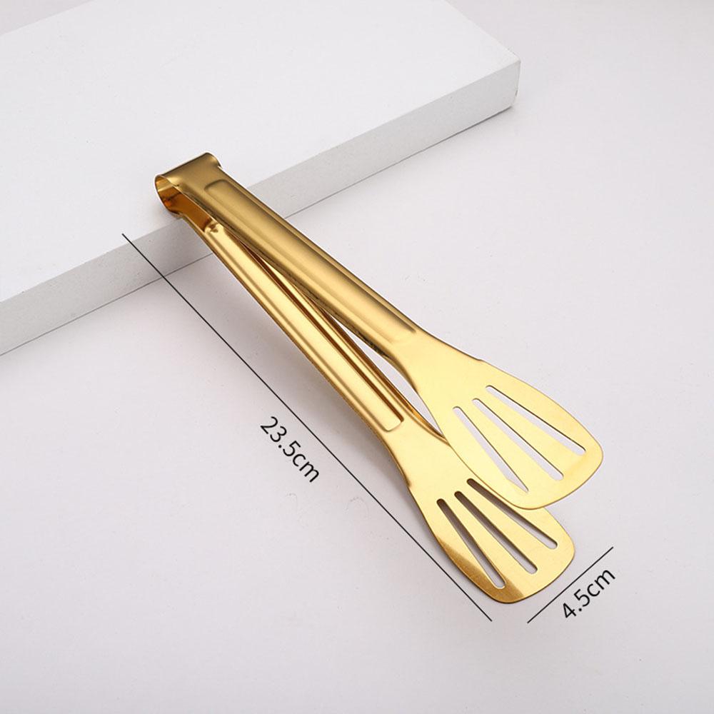 Stainless Steel Anti-Slip Food Clamp Kitchen Utensils Buffet Cooking Tool Bread Clip Accessories for Desserts Salads Barbecue