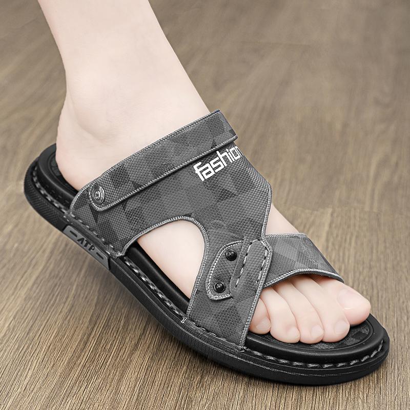 Fashion Fashion Sandals Men Summer Comfortable Adult Mens Casual Slippers Beach Shoes For Men Non Slip Open Toe Sandals Male
