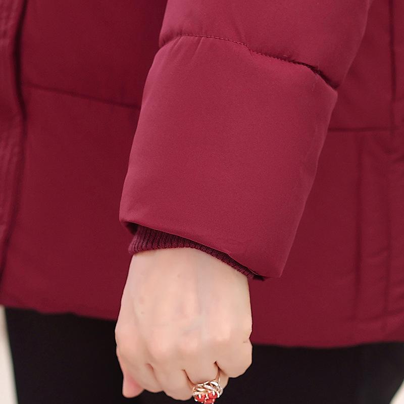 Winter Tang Suit Hooded Inner Plus Velvet Thickened Women's Cotton-padded Coat Plus Size Cotton-padded Coat