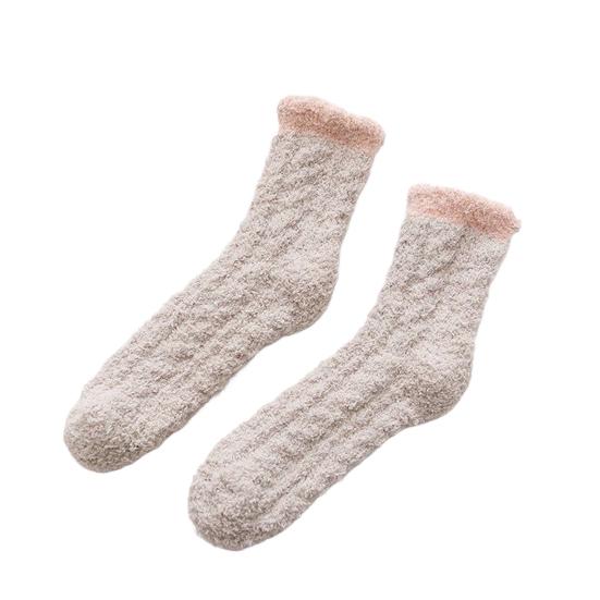 Women's Fuzzy Socks Winter Soft Warm Slipper Socks Cozy Fleece Lined Home Floor Socks Thickened Thermal Sleeping Socks