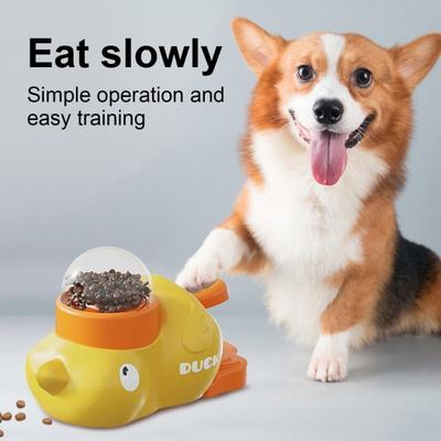 Jouet Puzzle Distributeur de Friandises pour Chien Interactif Mangeoire Lente Grande Capacité Sans BPA Facile à Nettoyer Jouet Distributeur de Friandises pour Chien en Forme de Canard Dessin Animé