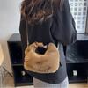 FARFADET Dames Nepbont Schoudertas, Minitas, Handtas, Crossbodytas, Pluizig, Schattig, Eenvoudig, Populair, Schattig, Compact, Stijlvol, Elegant, Chic,