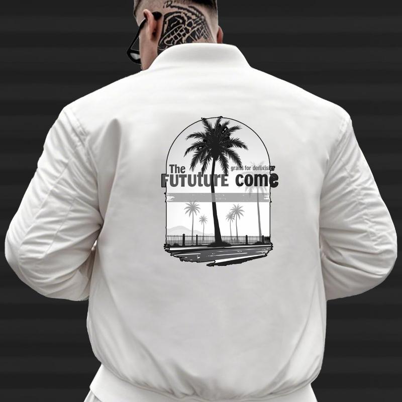 

Windproof for Winter Layering: Men s Fleece-Lined Baseball Jacket XXL білий