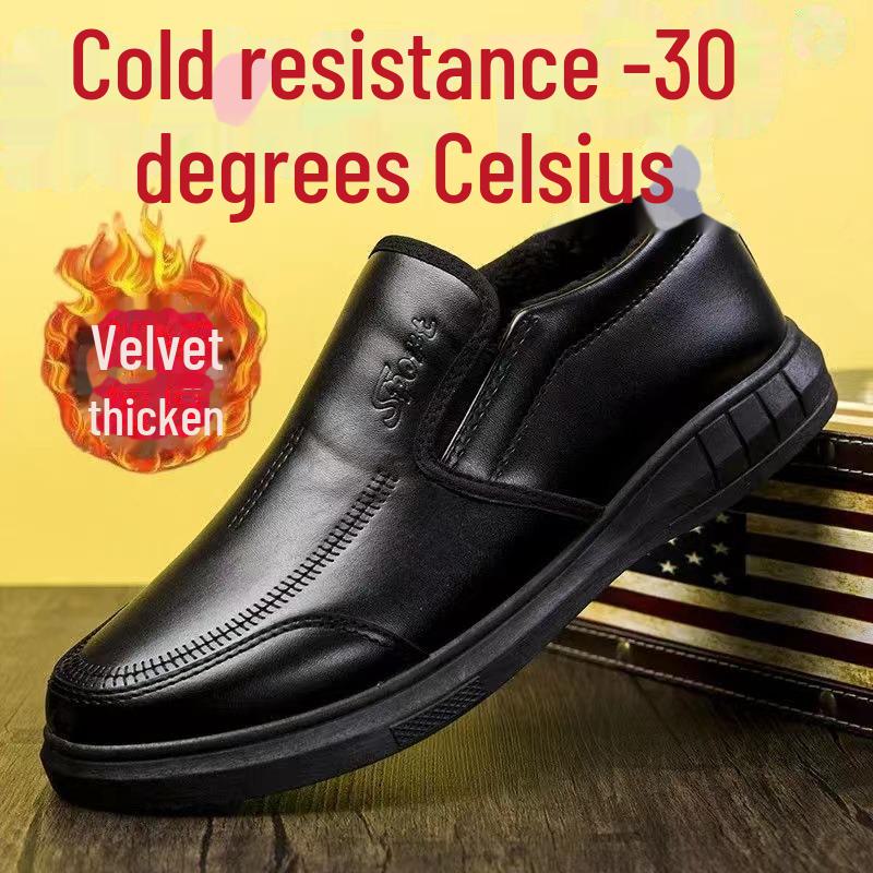 Herren Slipper Businessschuhe aus Leder: Weiche Sohle, vielseitig, lässig, plus Samt für Komfort, ideal zum Autofahren.