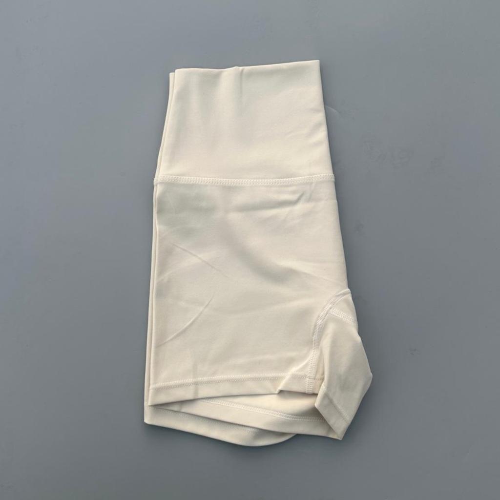 Plain Color High-Stretch Yoga Shorts - Soft, Three-Quarter Length Base Layer