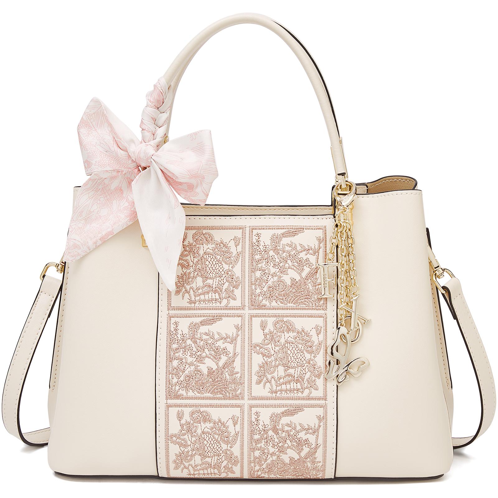 

FOXER Lady s Crossbody Bag Split Leather Handbag New Design Chinese Style Embroidery Elegant Shoulder Bag Gift for Mom