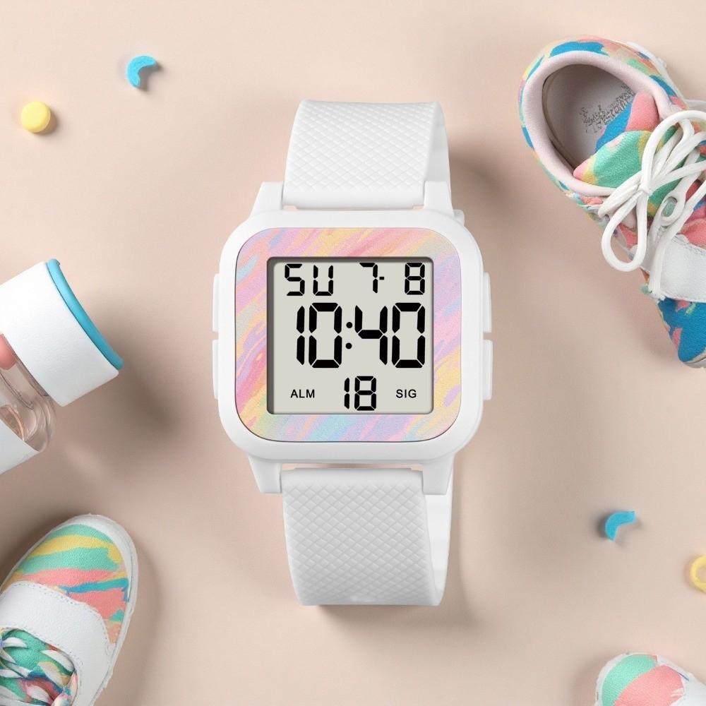 Alarm Clock Student Wrist Watch Luminous Digital Electronic Wristwatch  for Boys Girls