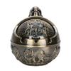 Retro Windproof Ashtray with Lid Zinc Alloy Elephant Styling Embossed Deocration for Home Hotel Office