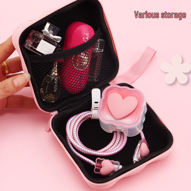 Cute Cartoon Camera & Cable Organizer: Portable, Large Capacity Storage Bag