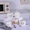 Lotus Ceramic Condiment Jar Set for Salt, Sugar, Soy Sauce, and Vinegar