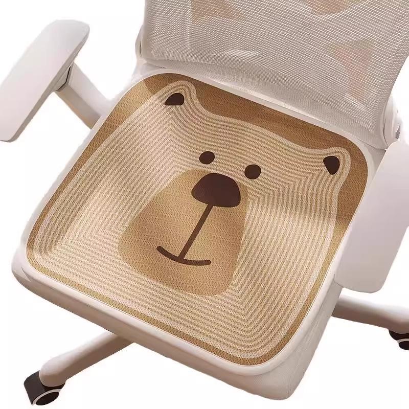 Breathable Ice Silk Summer Chair Pad - Cooling Cushion for Office & Stools