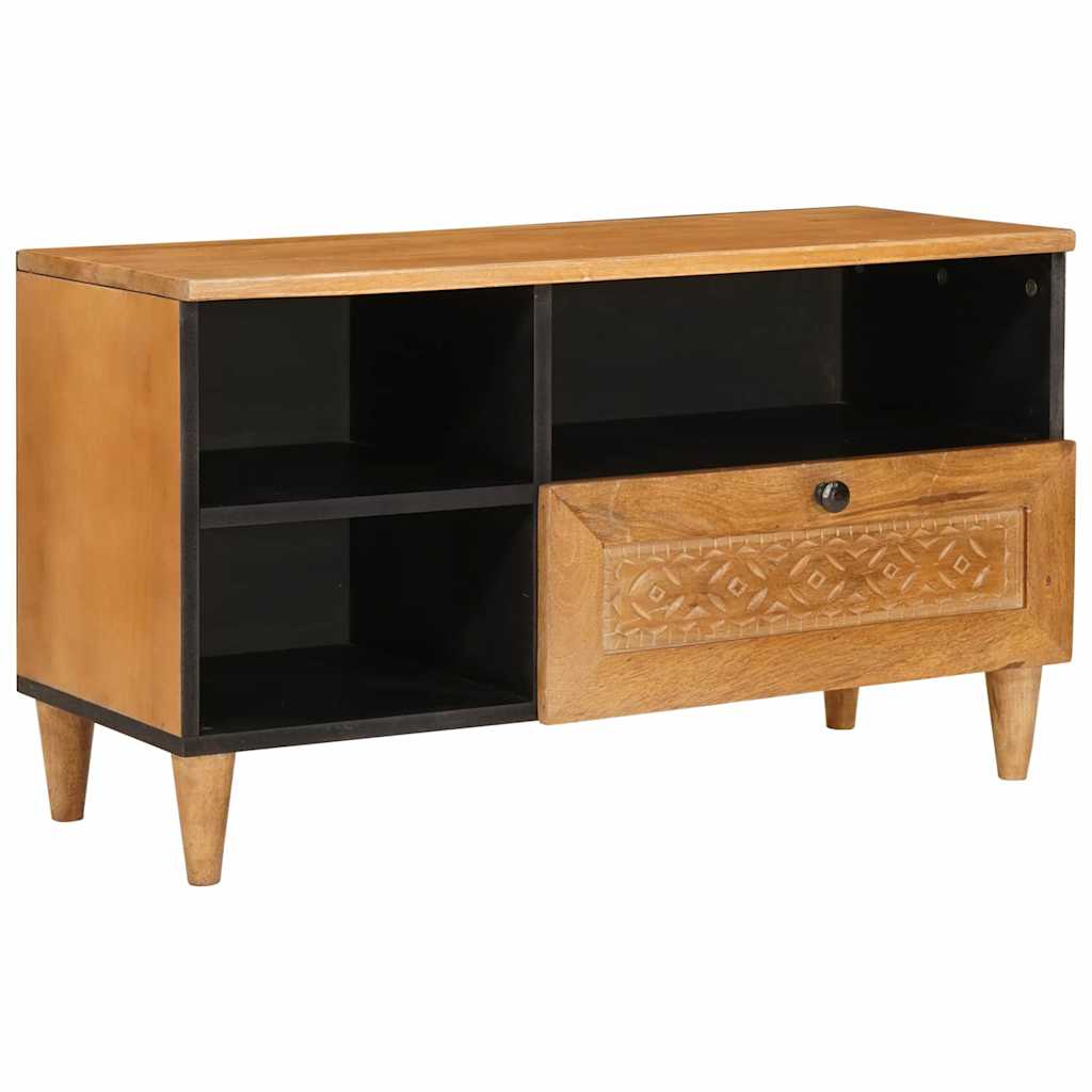 TV Cabinet with Drawers 80 X 33 X 46 Cm Solid Mango Wood