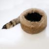 Women S Winter Ethnic Style Faux Fur Flat Top Hat With Ear Flap Tail