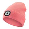 LED lue lue med lys unisex varm vinterlue USB oppladbar hodelykthette vinterstrikket nattbelyst lue lommelykt