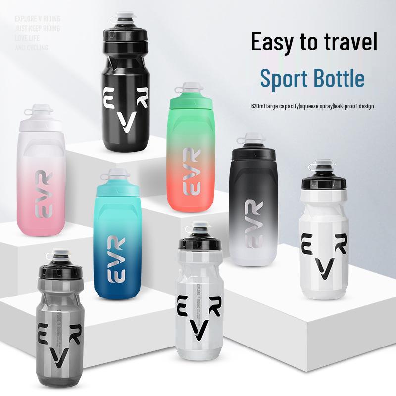 EVR Colorful Lightweight Plastic Cycling Water Bottle for Mountain & Road Bikes