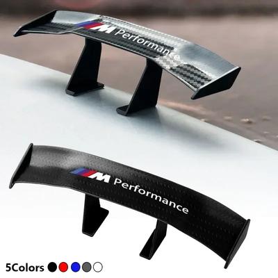 Carbon Fiber Look Car Mini Rear Spoiler Mini Wing Small Model Decoration For BMW M Performance E46 E90 E60 F10 F30 F20 E39 E36