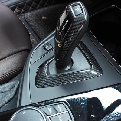 For BMW F20 F21 F22 F23 F30 F31 F34 F35 F32 F33 F36 M2 F87 Real Carbon Fiber Car Gear Shift Gear Panel Trim Cover Base