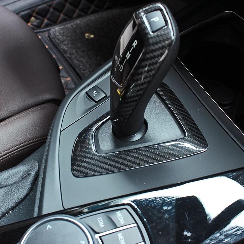For BMW F20 F21 F22 F23 F30 F31 F34 F35 F32 F33 F36 M2 F87 Real Carbon Fiber Car Gear Shift Gear Panel Trim Cover Base