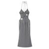2025 Spring European & American Style Floral Embroidery Lurex Camisole Dress