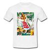 Mens Retro White Surf T-shirt Ride The Wild Surf Tee Flick Film Classic Movie