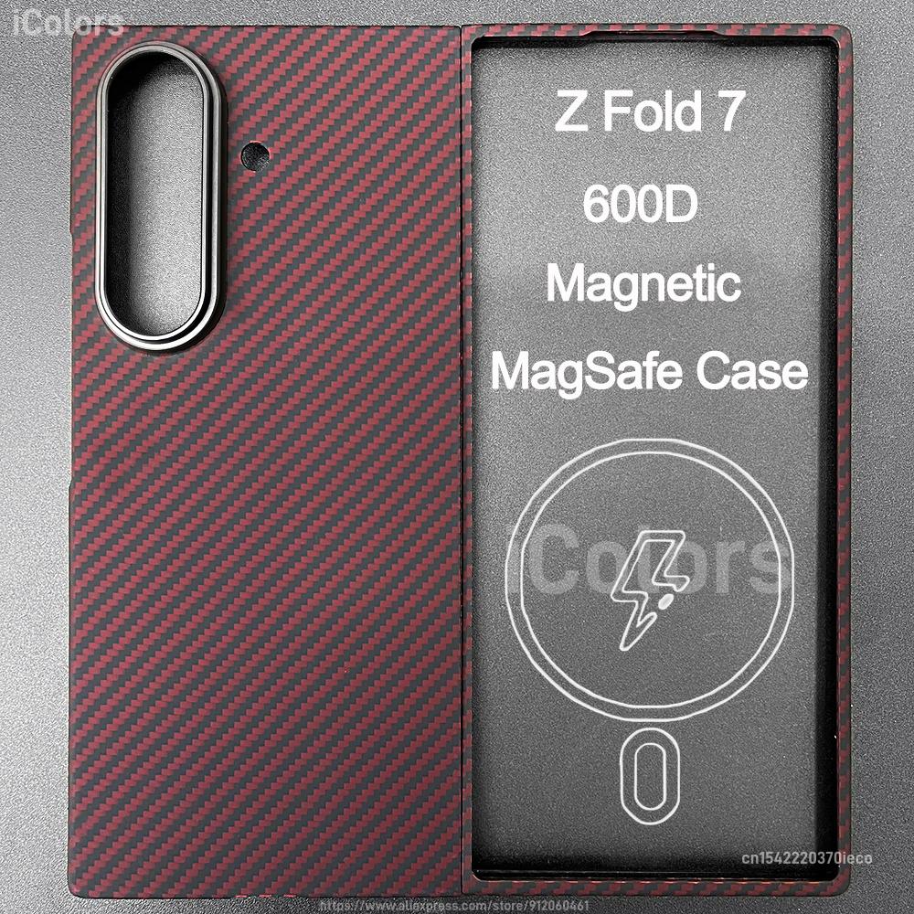 Magnetic MagSafe Case  for Samsung Galaxy Z Fold 7 W26 Aramid Carbon Fiber Cover Ultra-Thin Lightweight Armor Protective Cover