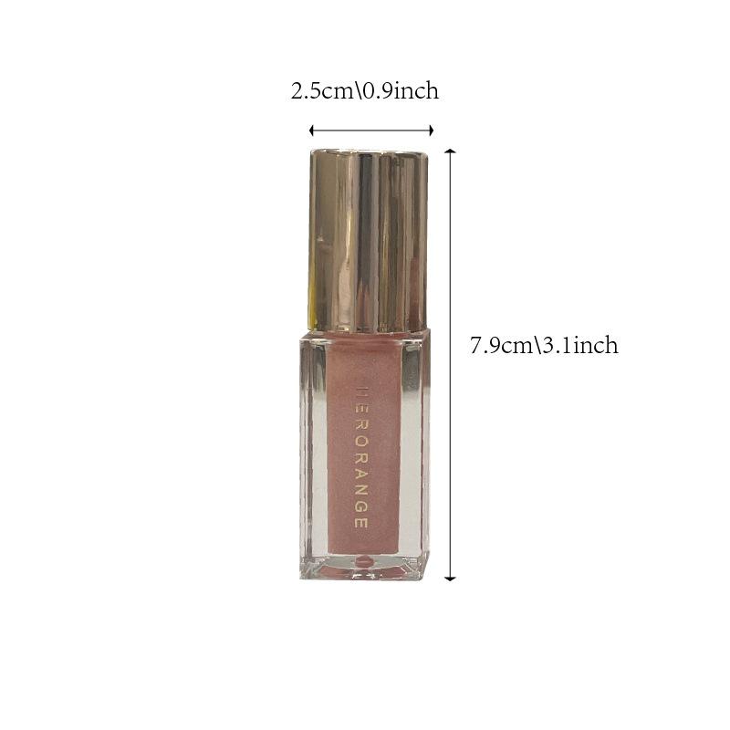 Herorange Klare Wässrige Lipglosse Funkelnder Spiegel Lipgloss Feiner Schimmer Für Volle Saftige Lippen Wässriger Glanz Feuchtigkeitsspendende Lippen