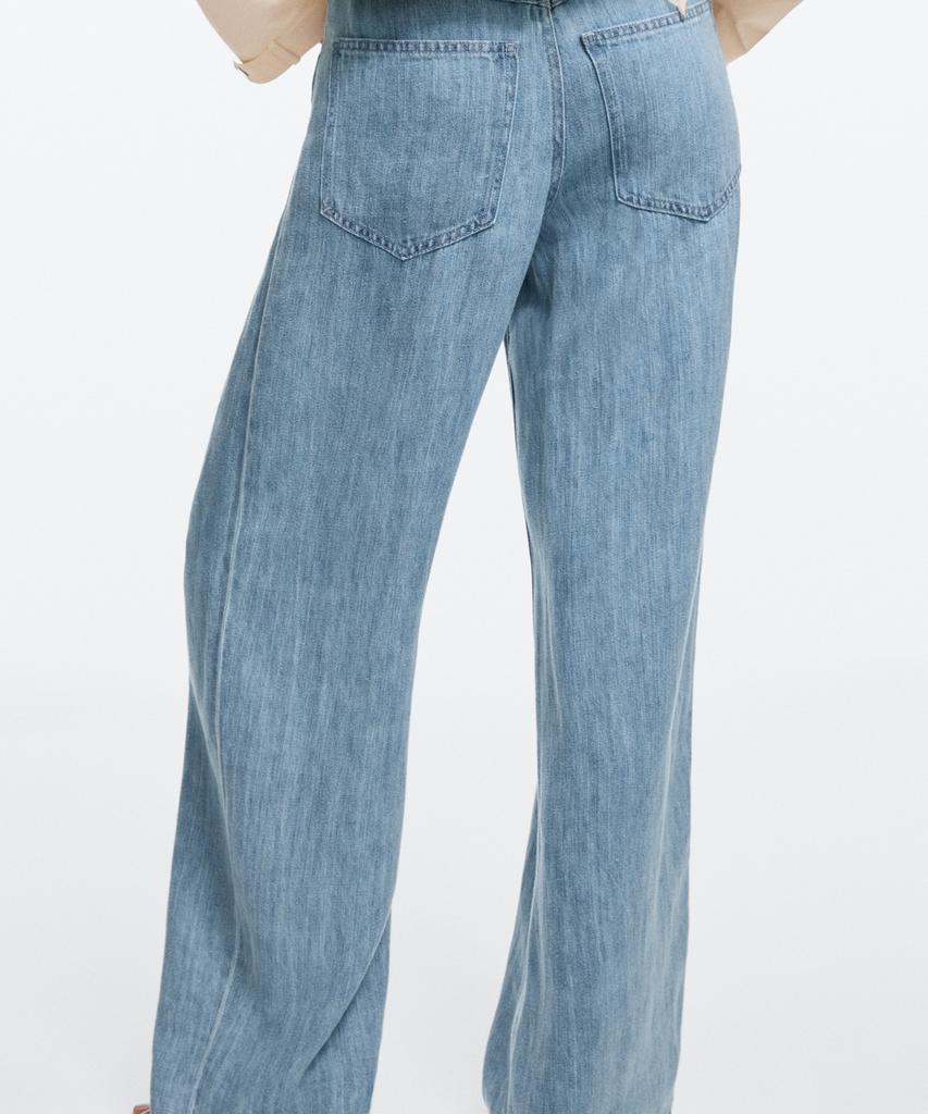 Masimodutti 100% Linen High-Rise Barrel Fit Jeans