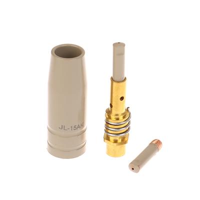 3 Stuks/Set 0,8/1,0/1,2 mm Mig Toorts Gasmondstuk Tip Houder Van 15Ak Mig Mag Lasbrander Coating Beschermingsmondstuk