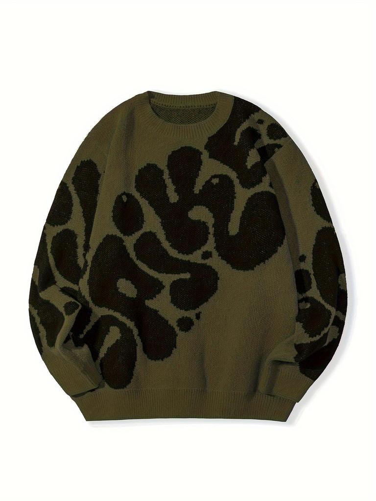 Retro dopisní trend pletený pulovr: Ležérní svetr v korejském stylu na podzim/zimu