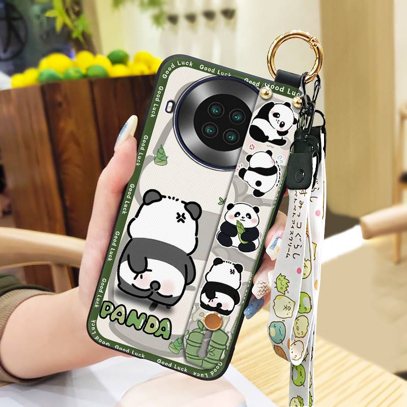 Dirt-resistant Cartoon Phone Case For Cubot Note20 Phone Holder Wristband Waterproof Panda Soft case Anti-dust Cute Ring