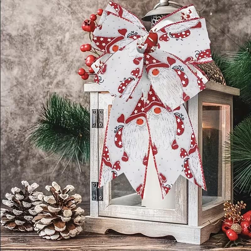 Christmas Snowman Decorative Ribbon Christmas Tree Ribbon for Garland, Wreath Gift Wrapping DIY Crafts Party Decorations