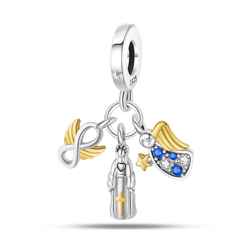 Copper Peace Dove Olive Branch Angel Love And Peace Best Wishes Charms Beads Fit Pan Original Bracelets Diy Fine Jewelry