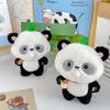 Cute And Soft Bubble Blowing Panda Plush Keychain Perfect For Students And Gifts