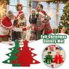 Christmas Cutlery Mat Creative Christmas Tree Design Soft Thick Felt Fordurable 12 Pieces For Home Restaurant Outdoor