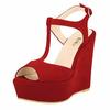 Fashion Women's Open Toe Sandals High Wedge Sexy Club Heel Shoes Wedding Shoes Women Sandals 195-2VE