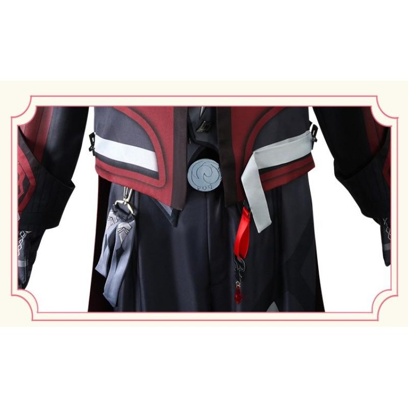 New Game Diluc New Costume Full Set Red Coat Pants Unisex Adult Game Cosplay Costume Halloween Party Unifrom Wig