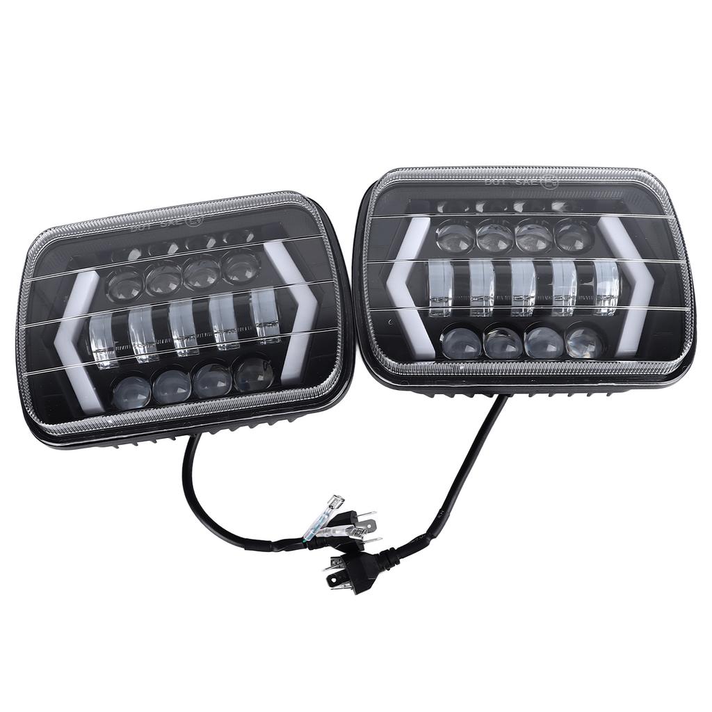 2 szt. 7-calowy reflektor LED IP67 Wodoodporny 6000 Lumenów 6000K Lampa przednia ze strzałką świetlną 9 do 36V