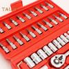 46-teiliges Auto-Schraubenschlüssel-Set, starke Drehmomentschlüssel, Auto-Reparaturwerkzeuge für Autos, Fahrräder, Motorräder, Antriebsnüsse, Sechskant-Sets für PH, SL, PZ, HEX, T-Bohrer