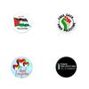 Emblema da Bandeira da Palestina Impresso Artesanato Requintado