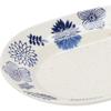 Aito Seisakusho Oval 21 X 15 Floral Mino Dishwasher Made In Japan "Garden" Plate, Medium, Approx. Cm, Pattern, White, Ware, Safe,