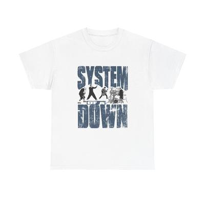 System Of A Down Grafisk T-skjorte Vintage Rockeband Unisex Tung Bomulls-T-skjorte