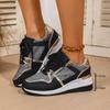Fashion 2025 Women Sneakers Platform Shoes Leather Patchwork Casual Sport Lightweight Shoes Ladies Outdoor Running Comfortable Shoes