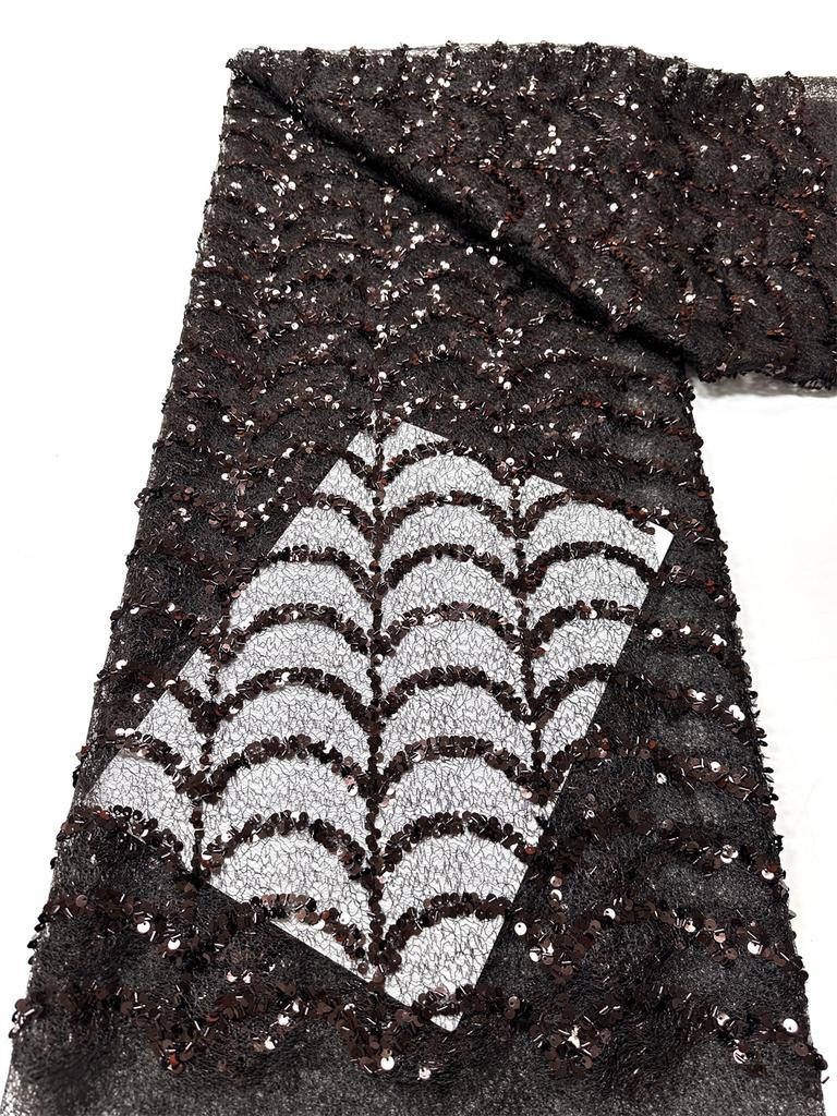 Luxury African Sequins Lace Fabric 2026 High Quality Sequins Lace Embroidery Mesh Fabric Nigeria For Women Wedding Party Dresses