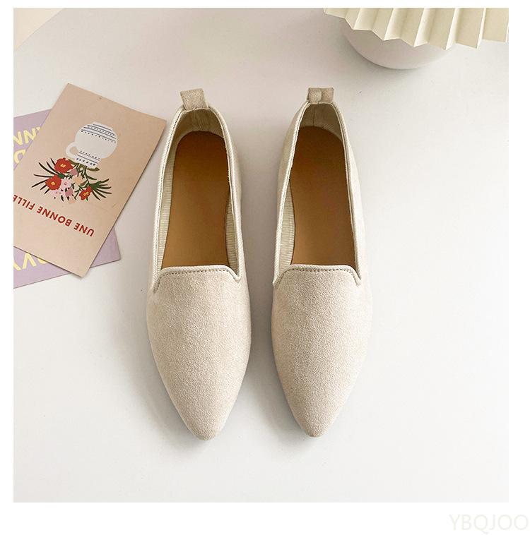 Shallow mouth comfort women shoes Fashion Slip on Lightweight breathable flats Women Soft Bottom Pointed Toe Boat Shoes