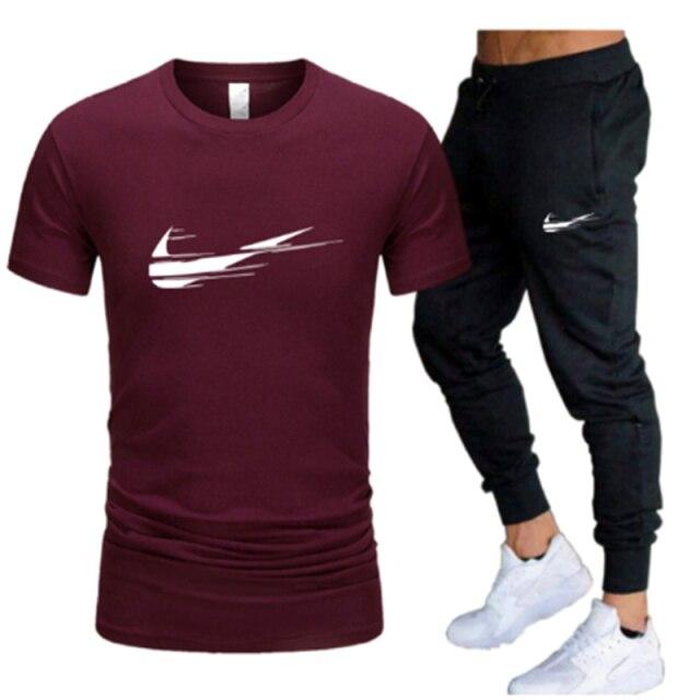 Set da uomo Casual da uomo Tuta da ginnastica set estivi Set da due pezzi T  Shirt Marca Track Abbigliamento Maschile Tuta sportiva S-2XL acquista in  modo economico — spedizione gratuita, recensioni